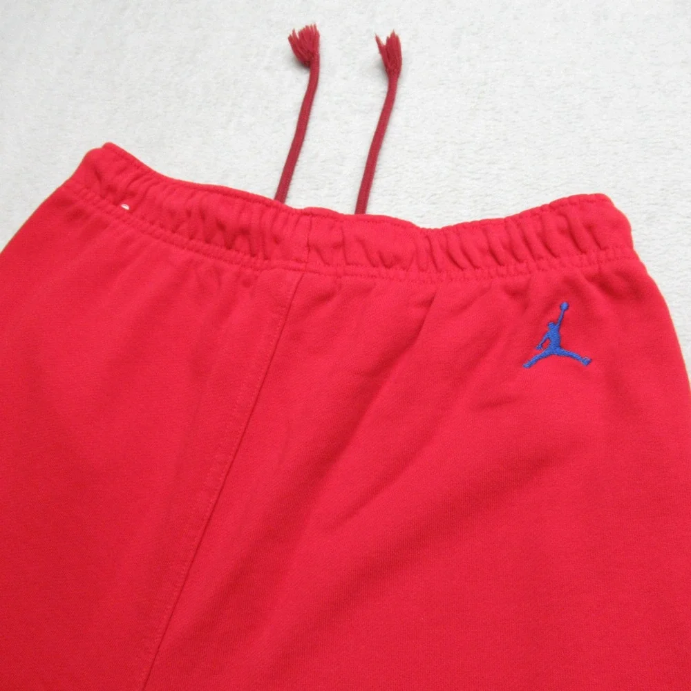 Jordan Pants Mens Small Red Essentials Fleece‎ Jogger Heavyweight Tapered 28X27